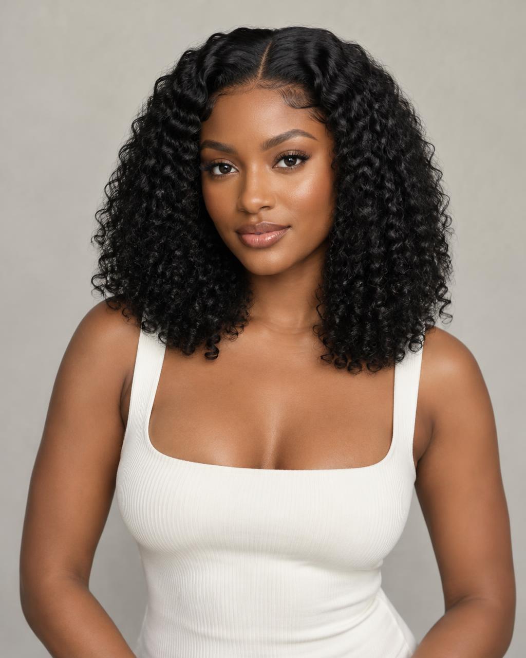 Amara Kinky Curly 18" human hair wig